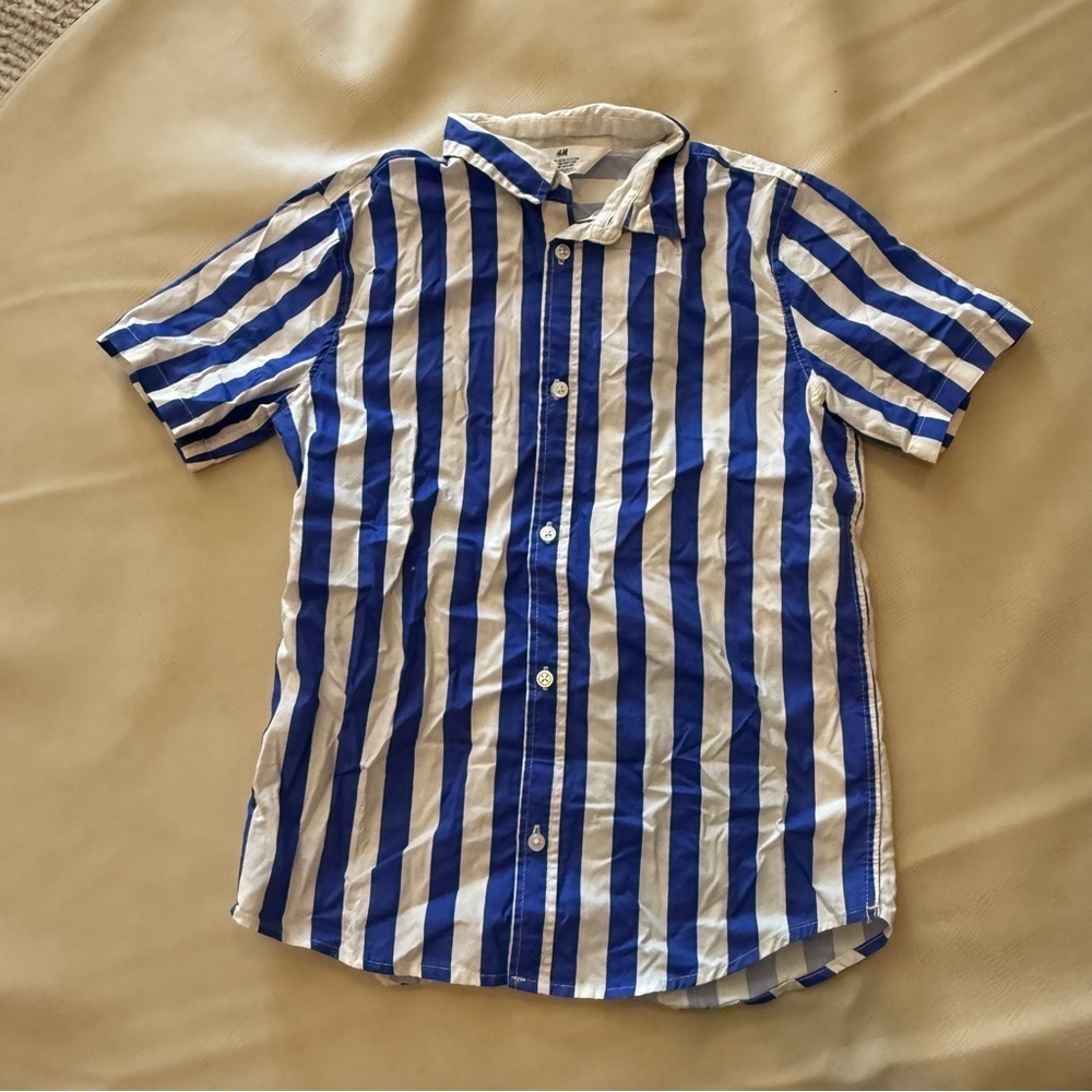 Boy button down shirt bundle H&M, cactus, denim & flower - Picture 2 of 11